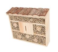Parliky Garden Bee Wooden House Cabin Ornament for Yard Bee Attractant Decor Butterfly and Shelter