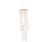 Parliky Garden Chimes Balcony White Loss Memory Outdoor Home Shell Loved Patio Bell Prime of Room Capiz Indoor A Chime Living Hanging Sympathy Shells