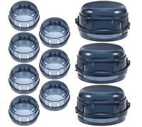 Parliky Gas Stove Knob Protectors 10pcs PC Material Black Covers Reusable Stove and Oven Safety for Families with