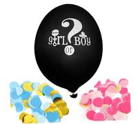 Parliky Gender Reveal Balloons with Confetti for Party Decorations Premium Latex Balloons in Pink and Blue Vivid Colors and Prints for Gender Reveal Celebration Supplies