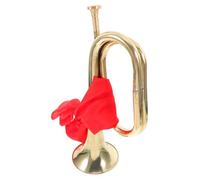 Parliky Golden Bugle Trumpet Easy to Handle for Beginners with Comfortable Grip and Copper Material Brass Instrument for Band Performances and School Orchestra Use
