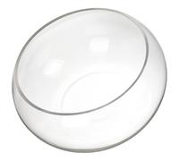 Parliky Goldfish Bowl Hydroponic Plant Planter Design Strong and Reliable Glass Plastic Fish Bowl for Home DIY Miniature Water Garden with Silk Flowers and Shrimp