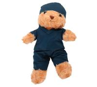 Parliky Graduation Bear Plush Nurse Scrub Stuffed Animal for Medical Students and Portable Lightweight Plush with Lifelike Details and Flexible Limbs Nurse Graduation and School Party