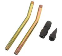 Parliky Grease Gun Accessory Kit with 2 X 15cm Rigid Extension Tubes and Explosion-proof Flat Pointed Nozzles, Heavy Duty Grease Nozzles for Automotive Garage and Maintenance