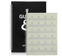 Parliky Guitar Score Book A4 Sheet Music Notebook with Coil Binding Portable Music Staff Paper for Guitarists Beginner Practice