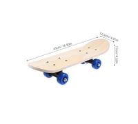 Parliky Hand-Painted DIY Skateboard Deck for 43cm x 12.5cm 7-Layer Maple Wood Blank Cruiser Blue Wheels Unfinished Wood Skateboard Plaque for Art Painting and Home Decor