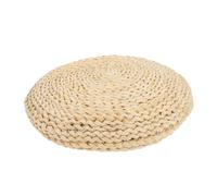 Parliky Handwoven Natural Rattan Round Meditation Mat Thick Breathable Floor Cushion for Yoga Home Seating and Tatami Cozy Chair Pad with Corn Husk Filling