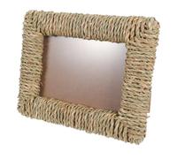 Parliky Handwoven Seagrass Photo Frame 12x8.5cm Boho Style Minimalist Picture Frame for Wall Hanging or Tabletop Display, Holiday Present or Bedroom Nightstand Decor