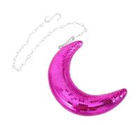 Parliky Hanging Magenta Disco Ball Ornament, Reflective Mirror Pendant with Glitter Surface, 20cm Party Decoration for Dance Floor, Weddings, Dj Events, and Home Display