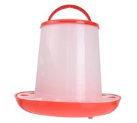 Parliky Hanging Poultry Feeder with Handle Capacity Automatic Chick Feeder for Chickens Ducks Geese Easy to Clean Practical Food Dispenser for Busy Poultry Keepers