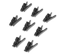 Parliky Headset Clips Earphone Wire Organizers 8pcs Black Abs PC Cable Wrappers for Collar Attachment to Keep Headphone Cable Stable and Fixed