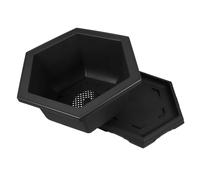 Parliky Hexagonal Orchid Bonsai Pot with Tray Plastic Planting Container for Succulents Flowers Vegetables Indoor Outdoor Gardening Breathable and Lightweight Nursery Planter
