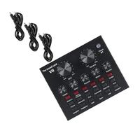 Parliky High Performance Metal Condenser Microphone Kit with Adjustable Volume Sound Card for Music Recording and Singing Live Streaming Black