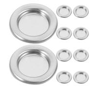 Parliky Incense Cone Tray Holder 10pcs Silver Metal Incense Plate with Elegant Design for Office Use and Travel