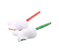 Parliky Interactive Cat Toys 2pcs Plush Mouse Toys Adorable Fat Mouse Cat Teaser Kitten Plaything Safe Durable
