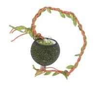 Parliky Jumping Spider Shelter Mini Habitat Box with Artificial Plant Vines and Leaves, Portable Terrarium Hideout for Jumping Spider Nesting and Bearded Dragon Reptile Enclosure Accessories