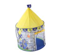 Parliky Knight Castle Pattern Play Tent for Boys Portable Water-resistant S Playhouse Yurt for Indoor Outdoor Use Easy Setup Yellow Tent for Creative Imaginative Fun