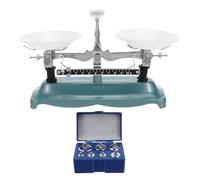 Parliky Laboratory Balance Scale for Teaching Tool Balance Tray Table for Physical Experiment Green