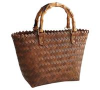 Parliky Large Capacity Woven Straw Shoulder Bag Handwoven Tote Handbag for Women Beach Picnic Travel Stylish Vintage Medium