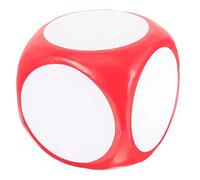 Parliky Large DIY Foam Dice Red Erasable Game Tool for Family Party and Educational Use Blank Writable Surface for Creative Drawing and Teaching Activities