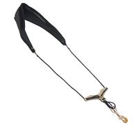 Parliky Leather Saxophone Strap Sax Harness Metal Hook Universal Fit Soft Breathable for Sax Players