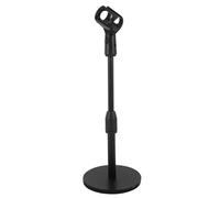 Parliky Live Streaming Lift Stand Metal round Base Adjustable Mic Stand for Podcast Recording Office Conference Portable Desktop Use
