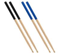Parliky Maple Drumsticks 4pcs Set with Anti-slip Handle, Colored Electronic Drum Sticks for Adults and Boys and Girls, Non-skid Practice Sticks for Electronic and Acoustic Drum Kits