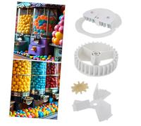 Parliky Mechanism for Gumball Dispenser Gumball Machine Part Parts Accessory Candy Machine Dispenser Vending Candy Adjustable Small Wheel White