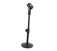 Parliky Metal Disc Microphone Stand for Desk Use Adjustable Telescopic Stand for Extendable Live Streaming Lightweight Yet Sturdy Mic Mount for Tabletop