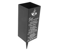 Parliky Metal Flower Holder Grave Vases Cemetery Vase Memorial Flower for Lawn Outdoor Decoration