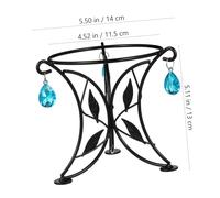 Parliky Metal Gazing Ball Stand Black Outdoor Indoor Crystal Globe Display Holder for Garden Decor Home Office Multi-function Sphere Base with Stable Fixing and Elegant Craftsmanship
