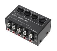 Parliky Mini Audio Mixer Portable Channel Stereo Sound Mixer Passive Design Low Noise