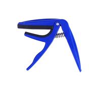 Parliky Mini Button Capo for Ukulele Zinc Alloy Guitar Capo for Acoustic Electric Classical Guitar Mandolin Banjo Spring-loaded Clamp Silicone Padding Blue