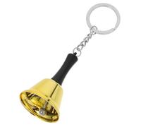 Parliky Mini Metal Hand Bell Keychain for Early Learning Golden Call Bell for Classroom Restaurant Home Christmas Wedding Portable Rattle with Shaking Sound