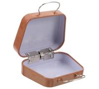 Parliky Mini Suitcase Candy Case Vintage Style Tinplate Handheld Storage Box Well Protected from Damage for Storage
