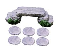 Parliky Miniature Bridge Resin Decorative Stepping Stones for Garden with Versatile Usage and Resistance to Elements, for Outdoor DIY Creations and Micro Landscape Bridge Decor