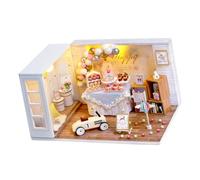 Parliky Miniature DIY Wooden House Kit Easy to Assemble for Adults Imaginative Role Play Strong Simulation Realistic Mini House Quality