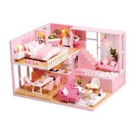 Parliky Miniature DIY Wooden House Kit for Adults Build Craft for Imaginative Play and Family Fun Material Creative Small Apartment Model for Home Decoration and