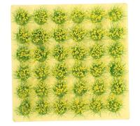 Parliky Miniature Grass Flower Cluster DIY Fake Grass Tuft for Sand Table Model Landscape Plastic Miniature Bushy Tufts Decoration for Train Railway Architecture Scenery