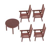 Parliky Miniature Modern Dollhouse Furniture Set Scale Table and Chairs for Cozy Dining Scenes Detailed Craftsmanship for Model Storytelling and Photography Realistic Decorative