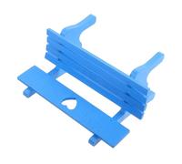 Parliky Miniature Park Bench Furniture with Seat and Arms Blue Mini House Garden Accessory for Dollhouse Patio Village Landscape Decor Realistic Micro Scale Furniture