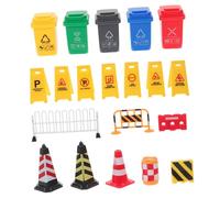Parliky Miniature Traffic Roadblock Model Mini Simulation Road Signs Educational for Classroom Teaching and Sand Table Play Enhances Traffic Safety Awareness and Creativity Development