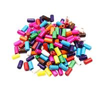 Parliky Mixed Color Cylindrical Wooden Beads About Tube Spacer Beads for Jewelry Making Creative DIY Craft Accessories for Home Decoration