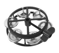 Parliky Mountable Single Row Tambourine with Eye Bolt for Drum Kits Hi Hat Bell Rattle for Drummers and Guitarists Lightweight DIY Percussion Accessory for Secure Stage Setup