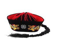Parliky Multifunctional Chinese Style Brocade Hat for Adults Soft Breathable Retro Costume Prop with Intricate Embroidery Traditional Hanfu Headwear for Cosplay Parties and Historical