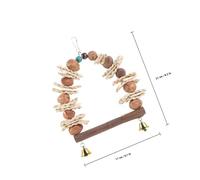 Parliky Natural Cuttlebone Parrot Hanging Swing for Birds Safe Chewing Pendant for Parakeets Parrots African Grey Entertaining Skill-developing Bird