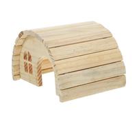 Parliky Natural Hamster Hideout for Small Pets Comfortable Wooden Rat House Nest for Sleep and Play Chew-resistant Small Animal Hideout Pet Training and Activity Supply