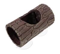 Parliky Naturalistic Tree Trunk Reptile Hide with Strong Suction Cups Versatile Shelter for Lizards Geckos Frogs and Fish Promotes Natural Behavior in Terrarium and Aquarium Habitats