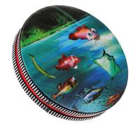Parliky Ocean Drum Musical Instrument with Beads 12-inch round Percussion Drum Educational for Toddlers and Kids Music Therapy