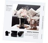 Parliky Orchid Flower Pot with Drainage and Tray Large Black Planter Pot for Indoor Plants Suitable for Home Office